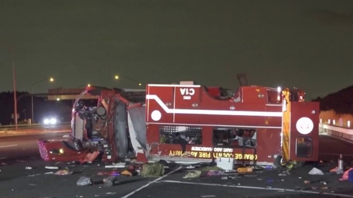 8 firefighters injured in crash on Irvine freeway – NBC Los Angeles