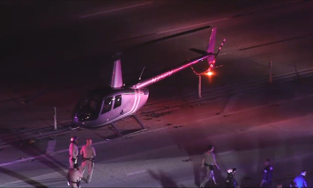 Aircraft emergency lands on 110 Freeway in South LA – NBC Los Angeles