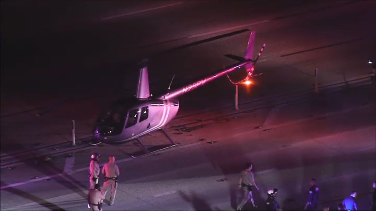 Aircraft emergency lands on 110 Freeway in South LA – NBC Los Angeles