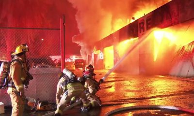 Fire destroys Canoga Park auto body shop – NBC Los Angeles