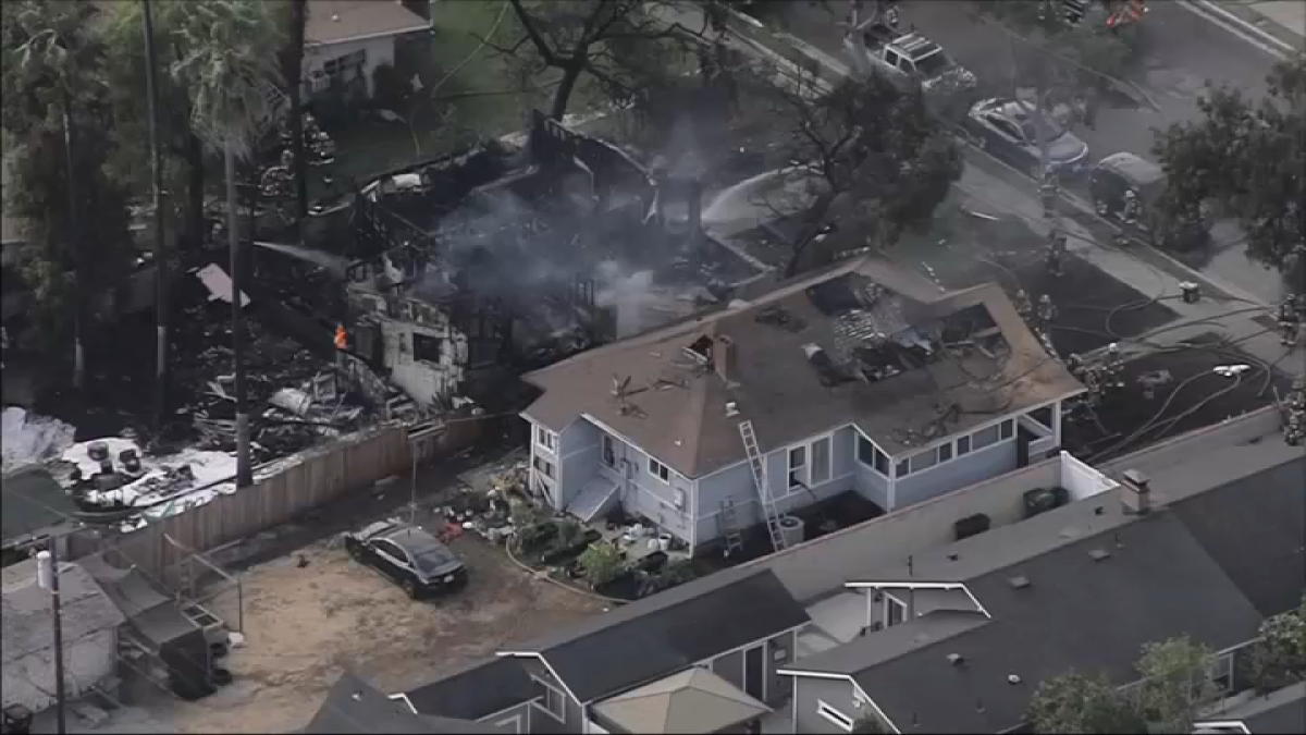 Home in Monrovia destroyed in fire, possible explosion – NBC Los Angeles