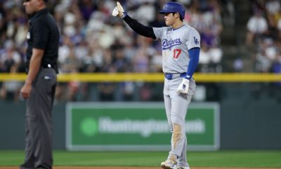 Shohei Ohtani has 2 hits to close on NL batting title in Triple Crown bid as Dodgers beat Rockies 13-2 – NBC Los Angeles