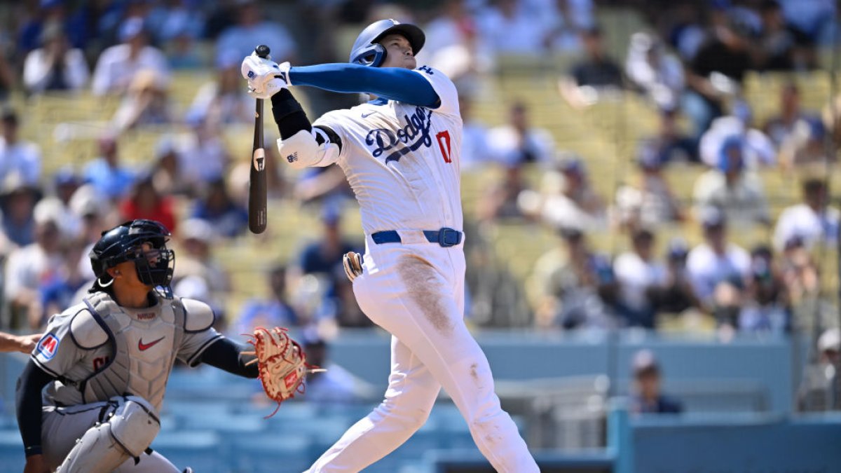 Shohei Ohtani hits 46th homer to tie career high, Dodgers beat heat, Guardians 4-0 – NBC Los Angeles