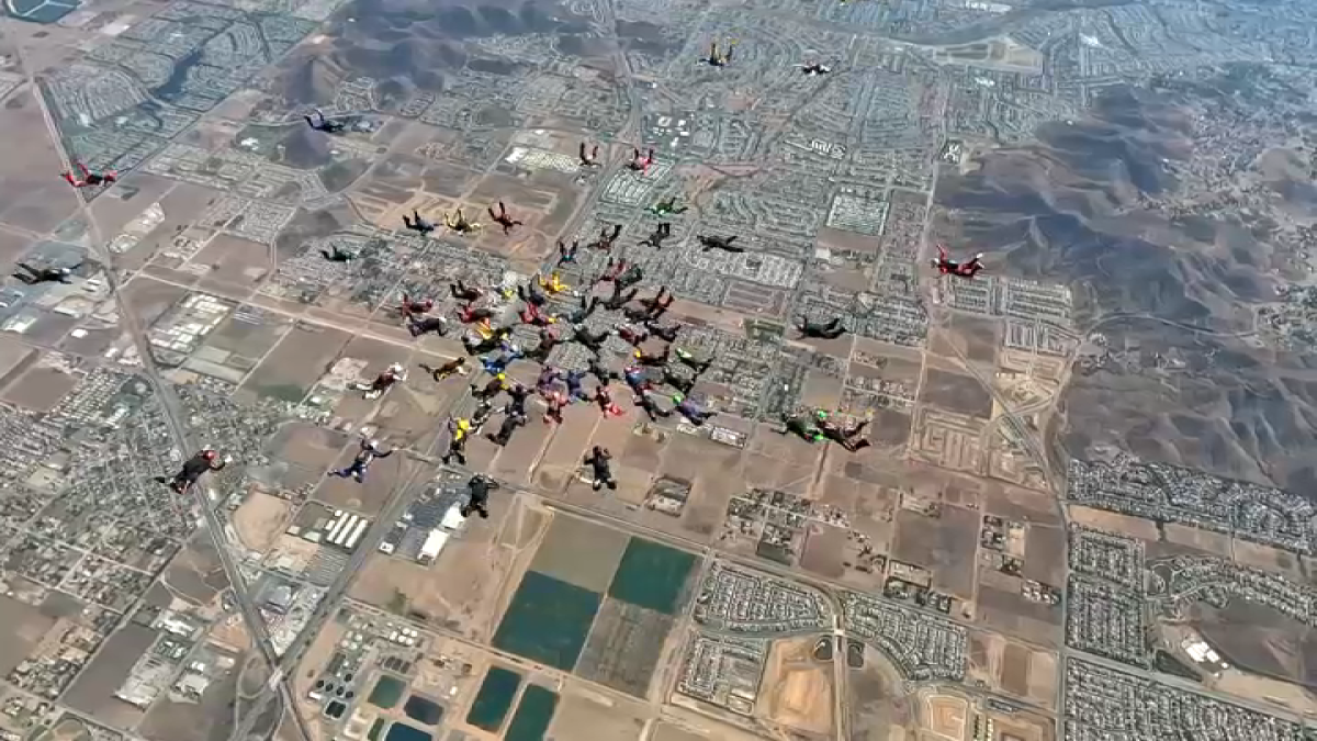 Group of female skydivers break world record in Perris – NBC Los Angeles